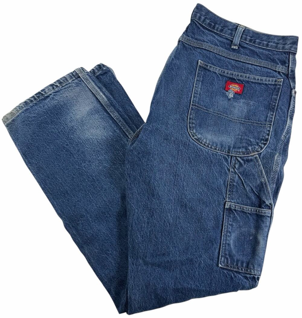 Dickies Carpenter Men's 36x36 Streetwear Blue Denim Workwear Jeans rn20697